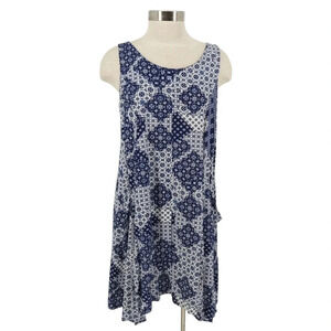 Nanette Lepore Shift Handkerchief Dress Floral Patchwork Sleeveless Sundress